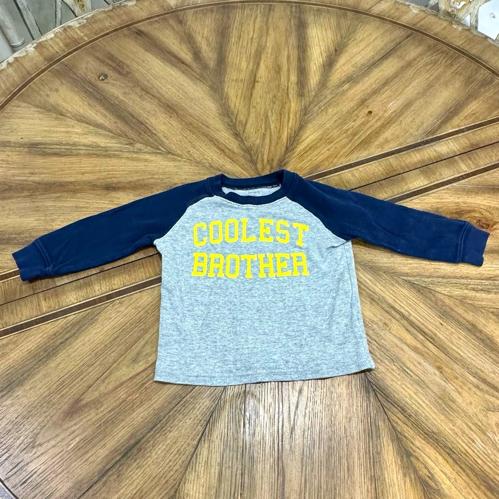 GUC Carter’s Toddler Boys ‘Coolest Brother’ Long Sleeve T-Shirt—Size 2T